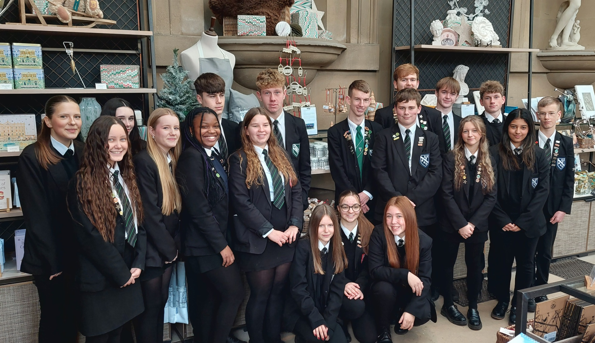 Students in front artwork in chatsworth